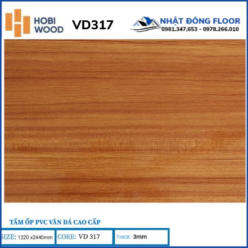 Tấm Ốp PVC Giả Gỗ Hobiwood VD317 Dày 3mm