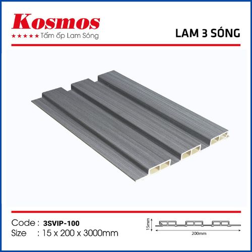 Tấm Ốp Tường Lam 3 Sóng Thấp Kosmos 3SVIP-100