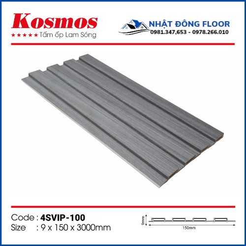 Tấm Ốp Tường Lam 4 Sóng Thấp Kosmos 4SVIP-100