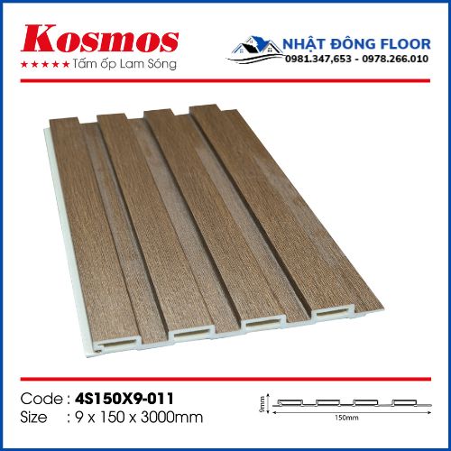 Tấm Ốp Tường Lam 4 Sóng Thấp Kosmos 4S150X9-011