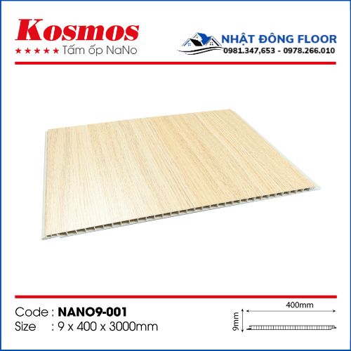 Tấm Nhựa Ốp Tường-Ốp Trần Nano Kosmos 9mm Nano9-001