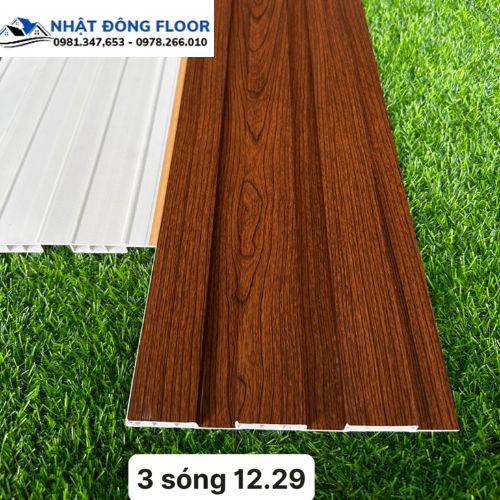 Các Loại Tấm Nhựa Ốp Tường Lam 3 Sóng 2900 x 195 x 12 mm