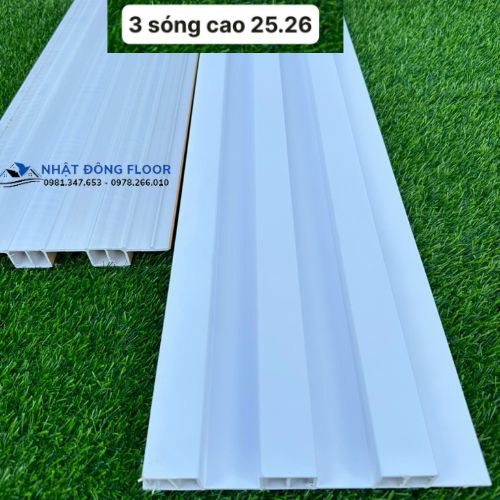 Các Loại Tấm Nhựa Ốp Tường Lam 3 Sóng Cao 2900 x 200 x 25 mm