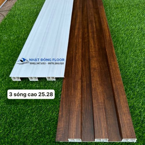 Các Loại Tấm Nhựa Ốp Tường Lam 3 Sóng Cao 2900 x 200 x 25 mm