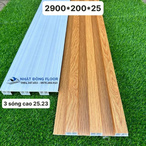 Các Loại Tấm Nhựa Ốp Tường Lam 3 Sóng Cao 2900 x 200 x 25 mm