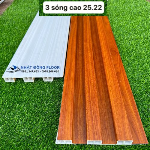 Các Loại Tấm Nhựa Ốp Tường Lam 3 Sóng Cao 2900 x 200 x 25 mm