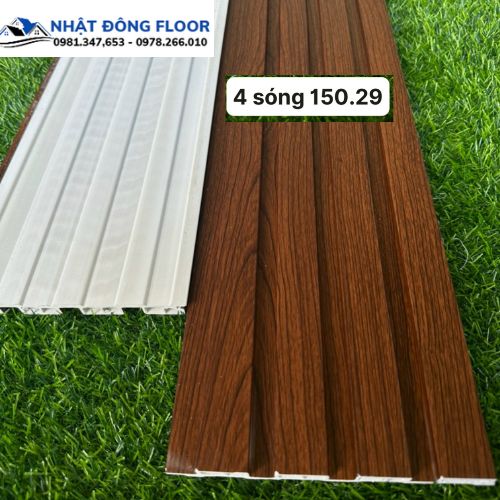 Các Loại Tấm Nhựa Ốp Tường Lam 4 Sóng 2900 x 150 x 12 mm