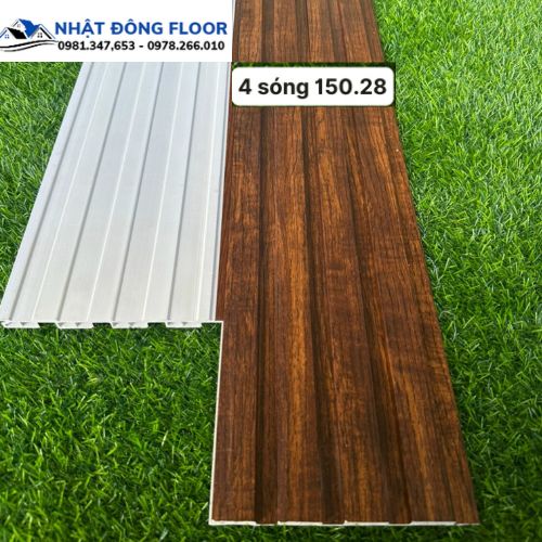 Các Loại Tấm Nhựa Ốp Tường Lam 4 Sóng 2900 x 150 x 12 mm