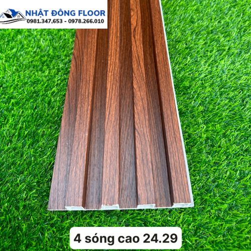 Các Loại Tấm Nhựa Ốp Tường Lam 4 Sóng Cao 2900 x 160 x 24 mm