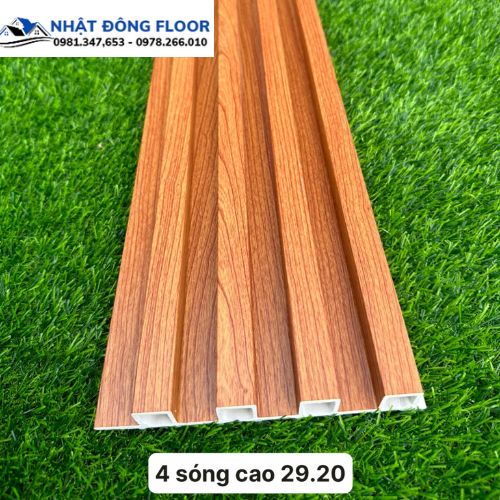 Các Loại Tấm Nhựa Ốp Tường Lam 4 Sóng Cao 2900 x 160 x 24 mm