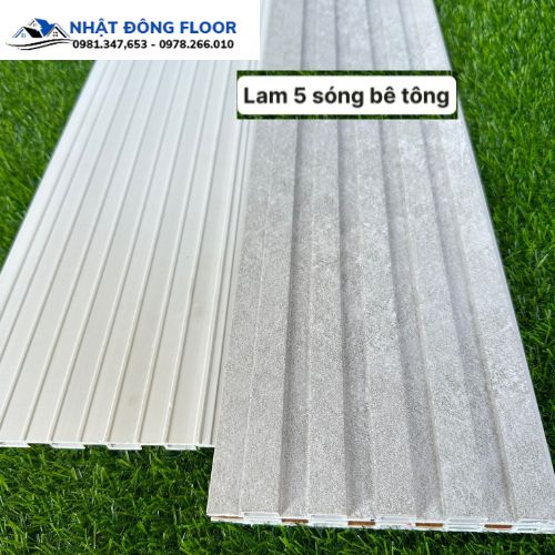 Các Loại Tấm Nhựa Ốp Tường Lam 5 Sóng 2900 x 150 x 9 mm