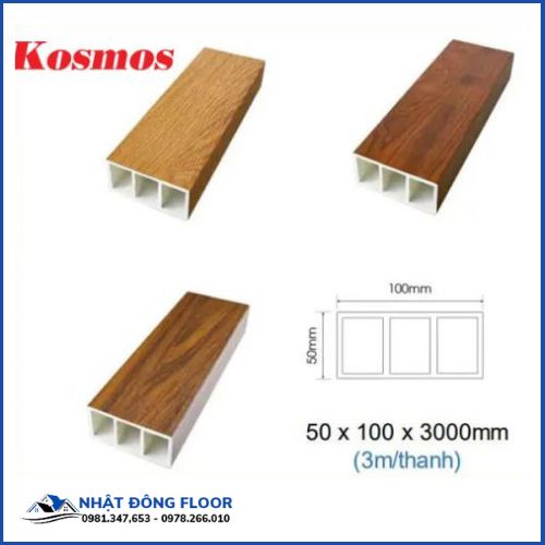 Thanh Lam Hộp Nhựa Giả Gỗ Kosmos 100x50mm-003