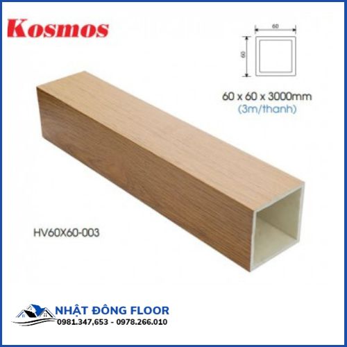 Thanh Lam Hộp Nhựa Giả Gỗ Kosmos 60x60mm-003