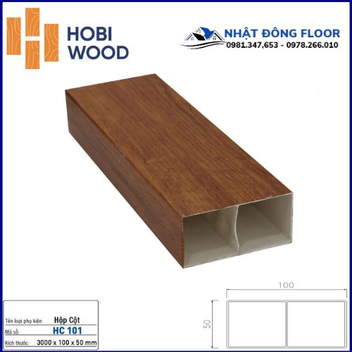 Thanh Lam Hộp Nhựa Giả Gỗ Hobi Wood 100x50mm HC104