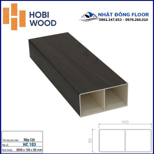 Thanh Lam Hộp Nhựa Giả Gỗ Hobi Wood 100x50mm HC102