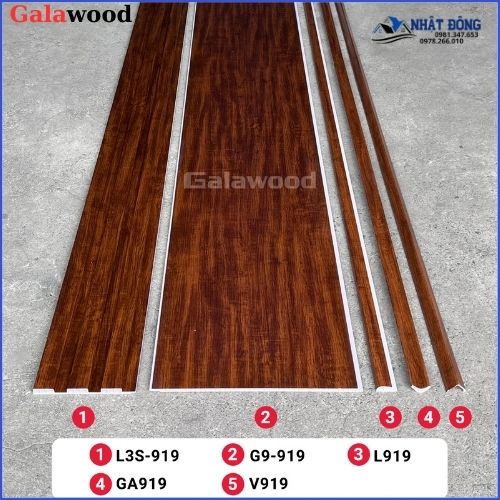 Tấm Ốp Nano Galawood Vân Gỗ Nâu Vàng G9-919 Golden Brown