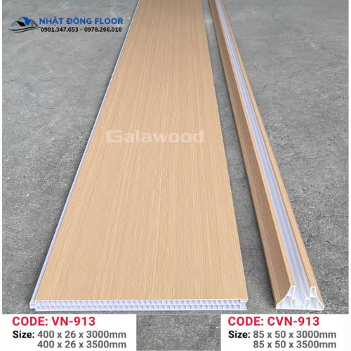 Vách Ngăn Phòng Nhựa Giả Gỗ 2 Mặt Galawood VN-913