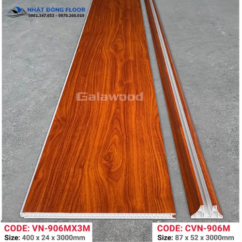 Vách Ngăn Phòng Nhựa Giả Gỗ 2 Mặt Galawood Giá Rẻ VN-906M