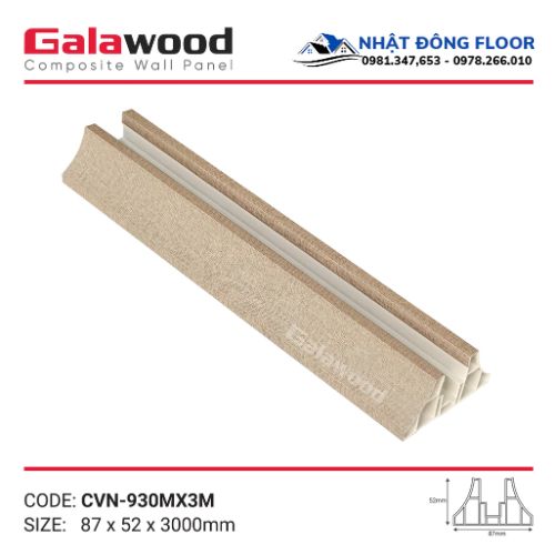 Vách Ngăn Phòng Nhựa Giả Gỗ 2 Mặt Galawood Giá Rẻ VN-930M