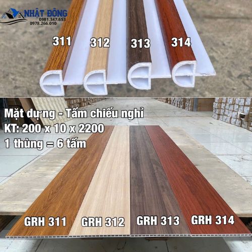 Mặt Bậc Cầu Thang Nhựa Giả Gỗ Giá Rẻ GRH-311