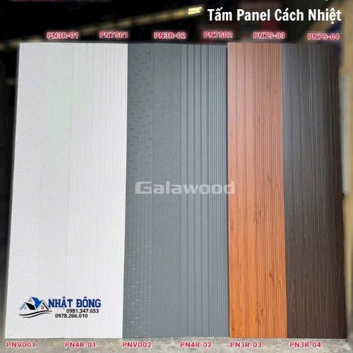 Tấm Ốp Panel Cách Nhiệt Galawood 3 Rảnh Trắng PN3R-01