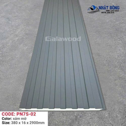 Tấm Ốp Panel Cách Nhiệt Galawood 7 Sóng Xám PN7S-02