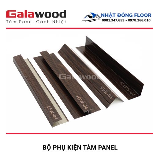 Tấm Ốp Panel Cách Nhiệt Galawood 3 Rảnh Nâu Walnut PN3R-04