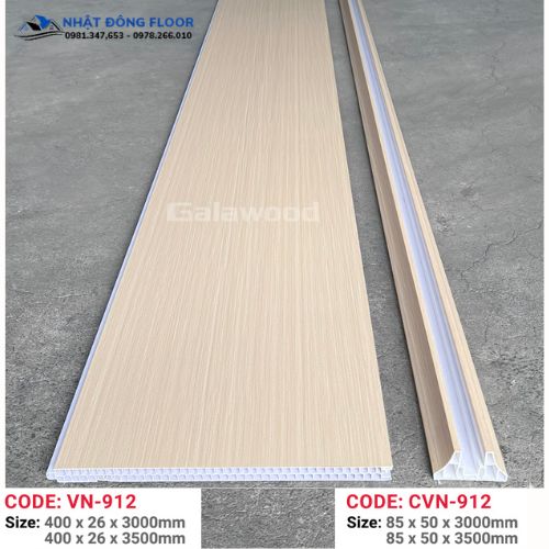 Vách Ngăn Phòng Nhựa Giả Gỗ 2 Mặt Galawood VN-912