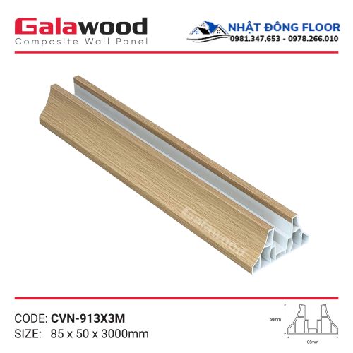 Vách Ngăn Phòng Nhựa Giả Gỗ 2 Mặt Galawood VN-913