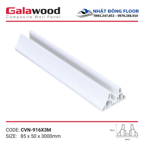 Vách Ngăn Phòng Nhựa Giả Gỗ 2 Mặt Galawood VN-916