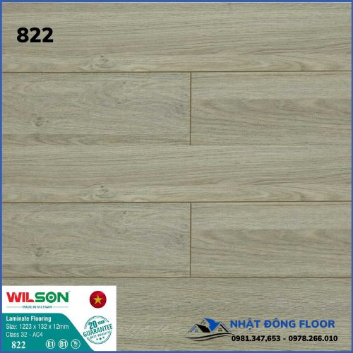 Sàn Gỗ Công Nghiệp WILSON 822 Dày 12mm