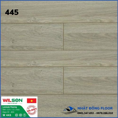 Sàn Gỗ Công Nghiệp WILSON W445 Dày 8mm